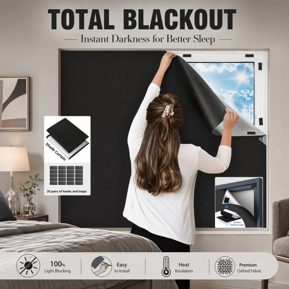 Tinted Window Film - 100% Blackout Curtain Darkest House Blackout
