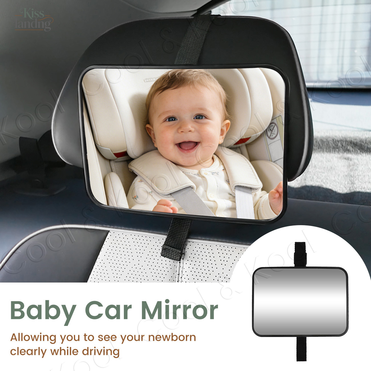 Car Blind Spot Mirror - Certified Shatterproof Baby Car Mirror, Crash-Tested