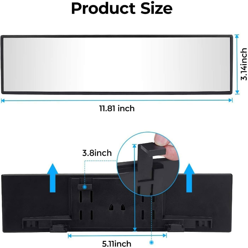 Universal 12 Inch Panoramic Co - огляд і ціна Car Blind Spot Mirror