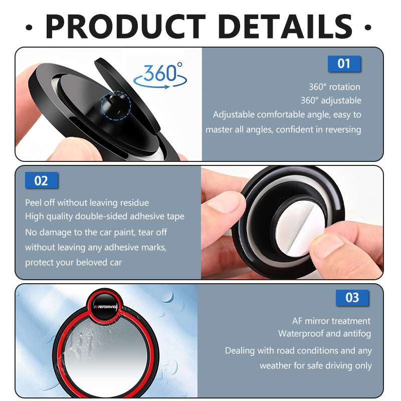 2Pcs Car Rearview Mirror 360°  - огляд і ціна Car Blind Spot Mirror