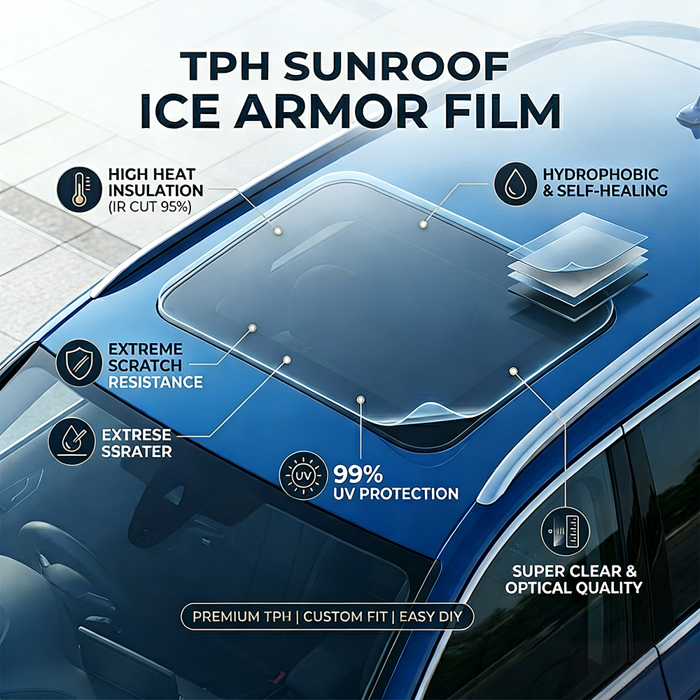 TPH Car Sunroof Ice Film Heat  - огляд і ціна Tinted Window Film