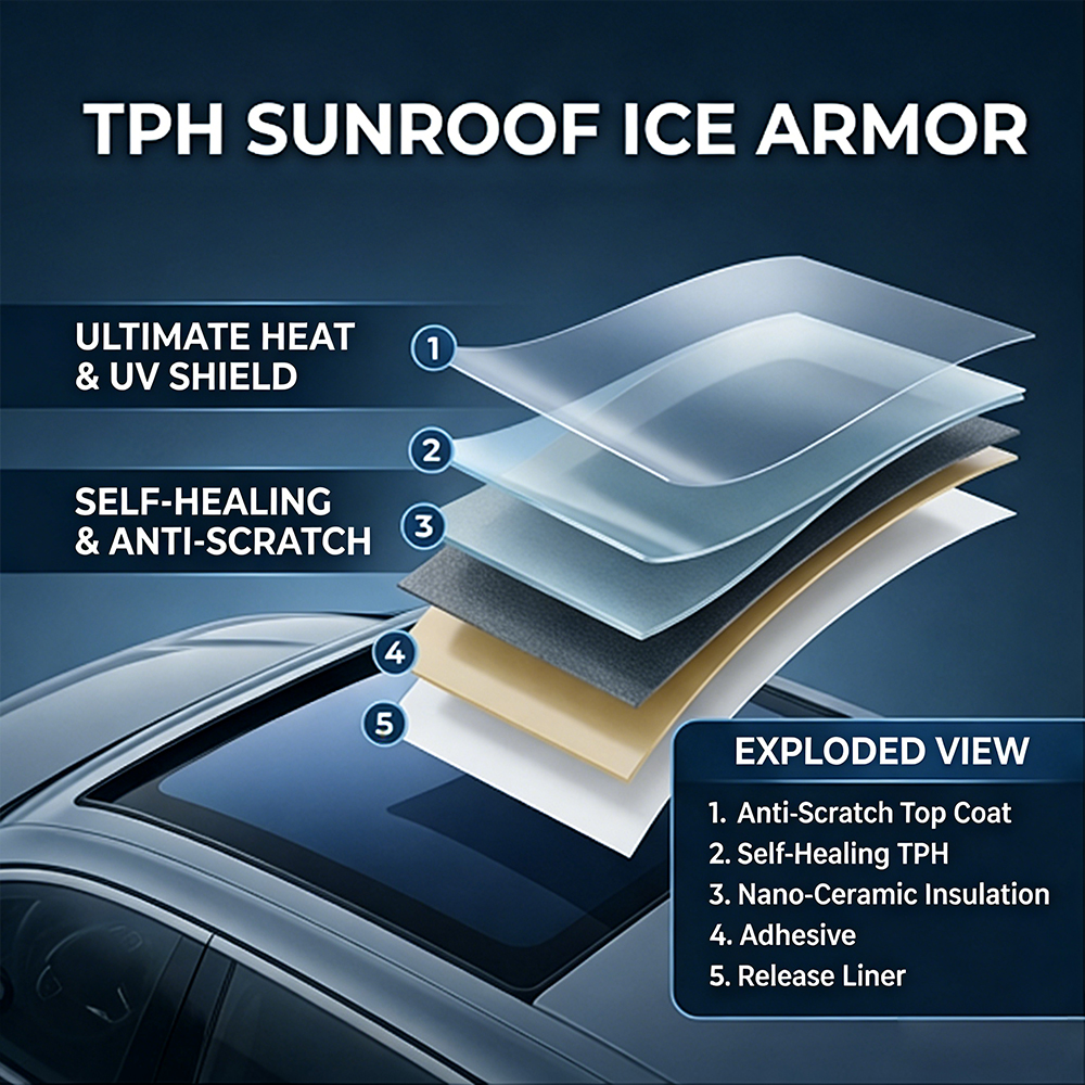 TPH Car Sunroof Ice Film Heat  - огляд і ціна Tinted Window Film