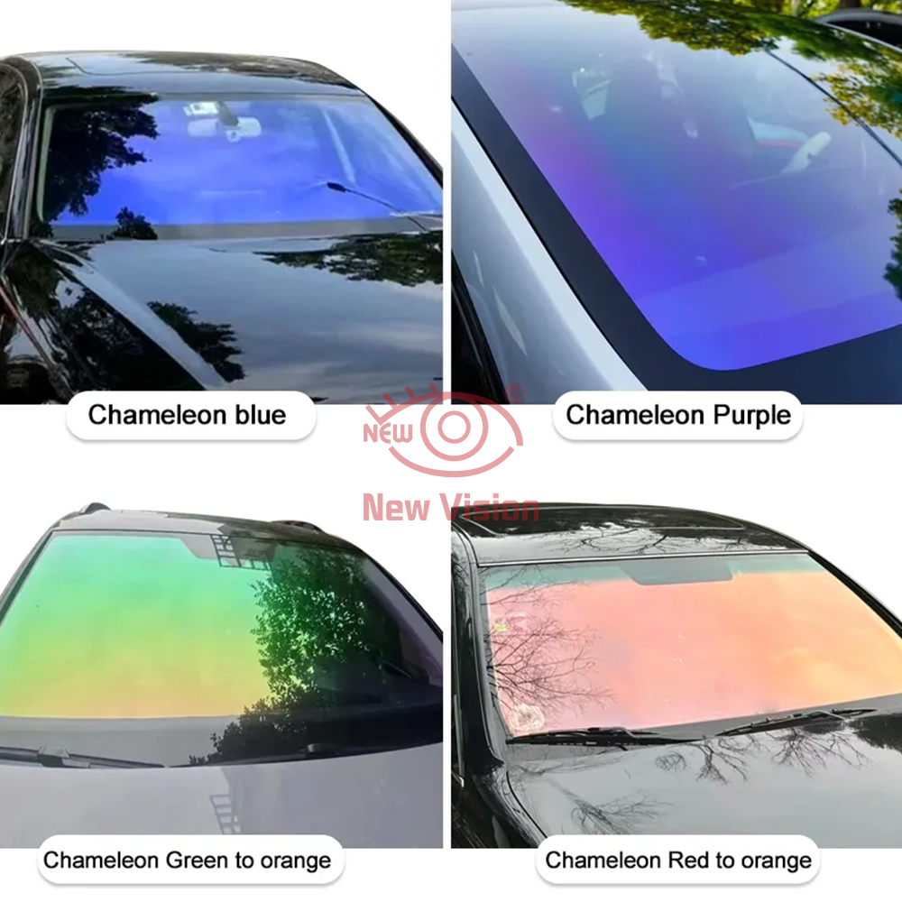 1mX3m 70%VLT Aurora Red Green  - огляд і ціна Tinted Window Film