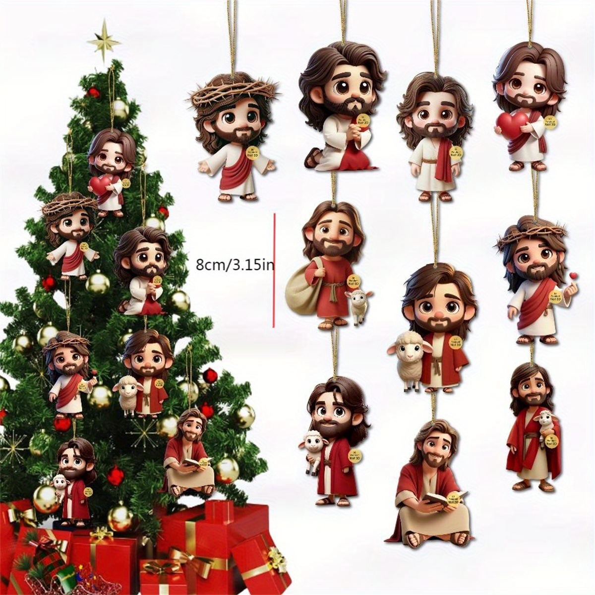 10PCS Jesus Car Ornament 2D Ac - огляд і ціна Car Blind Spot Mirror