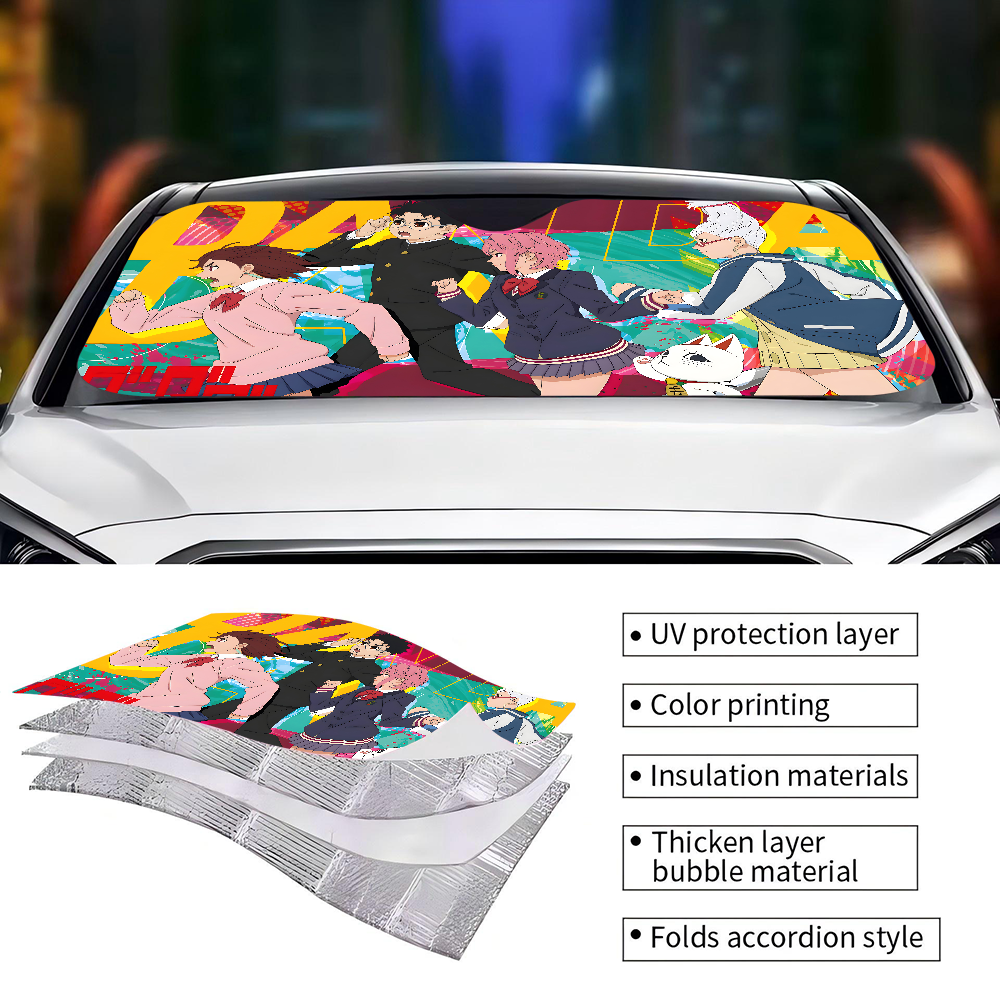 Anime D-dandadan Car Window Su - огляд і ціна Car Accessories Rear