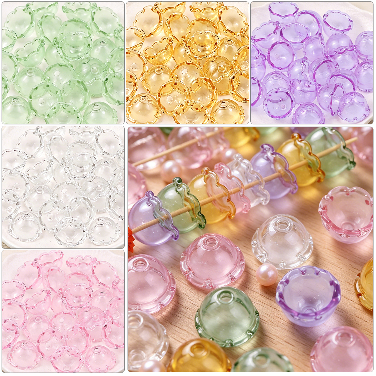 23X14mm Glass Wind Bell Beads  - огляд і ціна Car Accessories Bangkok