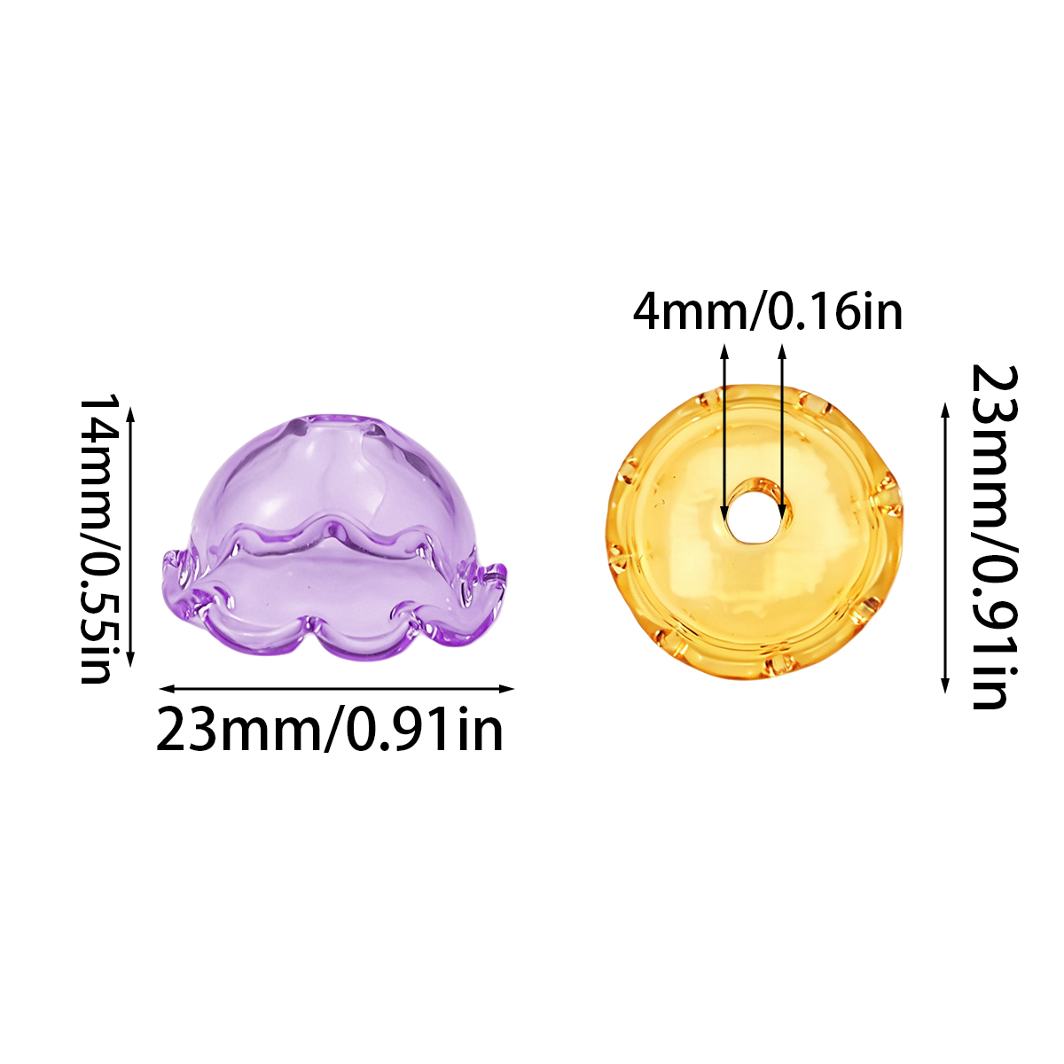 23X14mm Glass Wind Bell Beads  - огляд і ціна Car Accessories Bangkok