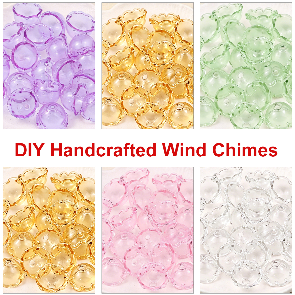 23X14mm Glass Wind Bell Beads  - огляд і ціна Car Accessories Bangkok