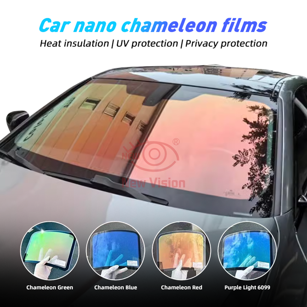 1mX3m 70%VLT Aurora Red Green  - огляд і ціна Tinted Window Film